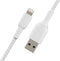 Belkin BOOST↑CHARGE - Gevlochten Lightning naar USB-A Kabel - 2m - MFi-gecertificeerd - Wit