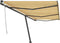 vidaXL - Luifel - vrijstaand - handmatig - uittrekbaar - 600x300 - cm - geel - en - wit