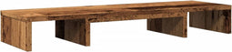 vidaXL - Monitorstandaard - verstelbaar - 80x24x10,5 - cm - hout - oud - houtkleurig