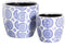 Plantenbakkenset Blauw Terra cotta 19 x 19 x 17 cm Cirkelvormig (2 Stuks)