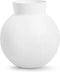 Eco vaas met kraag 'hooper' mat wit h17 d17 cm