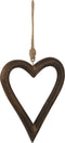 J-Line Hanger Hart Mango - hout - donkerbruin - large