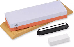 Yaxell 600/1000 Wetsteen / Combinatiesteen / Slijpsteen – Dubbele Korrelgrofte – Inclusief Angle-Keeper en Nivelleringsteen - Professioneel Slijpen van Messen
