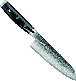 Yaxell Gou Santokumes 16.5 cm - 101 Lagen Damaststaal - SG2 Staal - 63 HRC - Canvas-Micarta Heft
