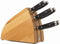 Yaxell Ran Messenset - 7-delig - Beukenhouten Messenblok met 6 Messen - 69 Lagen Damaststaal - VG10 Staal - 61 HRC - Canvas-Micarta Heft