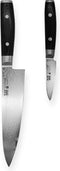 Yaxell Ran Messenset - Giftset - 2-delig - Koksmes 20 cm & Schilmes 8 cm - 69 Lagen Damaststaal - VG10 Staal - 61 HRC - Canvas-Micarta Heft
