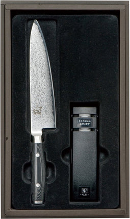Yaxell Ran Messenset - Giftset - 2-delig - Messenslijper met Koksmes 20 cm - 69 Lagen Damaststaal - VG10 Staal - 61 HRC - Canvas-Micarta Heft