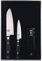 Yaxell Ran Messenset - Giftset - 3-delig - Messenlijper met Santoku Mes 16,5 cm en Universeelmes 12 cm - 69 Lagen Damaststaal - VG10 Staal - 61 HRC - Canvas-Micarta Heft