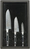 Yaxell Ran Messenset - Giftset - 3-delig - Santoku Mes 16,5 cm, Santoku Mes 12,5 cm en Schilmes 8 cm - 69 Lagen Damaststaal - VG10 Staal - 61 HRC - Canvas-Micarta Heft