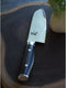 Yaxell Ran Santoku Koksmes 16.5 cm - 69 Lagen Damaststaal - VG10 Staal - 61 HRC - Canvas-Micarta Heft