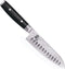 Yaxell Ran Santoku Koksmes 16.5cm met Kuiltjes - 69 Lagen Damaststaal - VG10 Staal - 61 HRC - Canvas-Micarta Heft