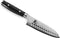 Yaxell Ran Santoku Koksmes 16.5cm met Kuiltjes - 69 Lagen Damaststaal - VG10 Staal - 61 HRC - Canvas-Micarta Heft