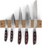 Yaxell Super Gou Messenset - 6-delig - Bamboe Magneetstrip met 5 Messen - 161 Lagen Damaststaal - SG2 Staal - 63 HRC - Canvas-Micarta Heft
