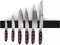 Yaxell Super Gou Messenset - 7-delig - Zwarte Magneetstrip met 6 Messen - 161 Lagen Damaststaal - SG2 Staal - 63 HRC - Canvas-Micarta Heft