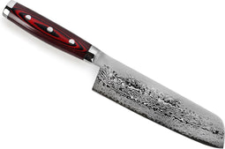 Yaxell Super Gou Nakiri Koksmes 18 cm - 161 Lagen Damast, SG2 Staal, 63 HRC, Canvas-Micarta Heft