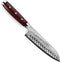 Yaxell Super Gou Santoku Mes met Kuiltjes 16,5 cm - 161 Lagen Damaststaal - SG2 Staal - 63 HRC - Canvas-Micarta Heft