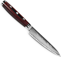 Yaxell Super Gou Universeelmes 12 cm - 161 Lagen Damaststaal - SG2 Staal - 63 HRC - Canvas-Micarta Heft