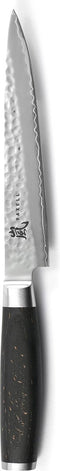 Yaxell Taishi Vleesmes 18 cm - VG-10 Staal - Hardheid 61 HRC - Tsuchime Afwerking - Gehamerd Lemmet - Zwart Pakka Beukenhout Handvat