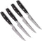 Yaxell Tsuchimon Steakmessenset - 4-delig - 3 Lagen Damaststaal - VG10 Staal - Canvas-Micarta Heft