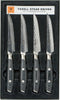 Yaxell Tsuchimon Steakmessenset - 4-delig - 3 Lagen Damaststaal - VG10 Staal - Canvas-Micarta Heft