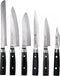 Yaxell Zen Messenset - 7-delig - Beukenhouten Messenblok met 6 Messen - 37 Lagen Damaststaal - Canvas-Micarta Heft