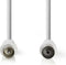 Nedis Coaxkabel - Coax Male naar Coax Female - 90 dB - 75 Ohm - 5.00 m - Wit