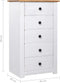 vidaXL - Dressoir - Panama - Range - 46x40x89 - cm - grenenhout - wit