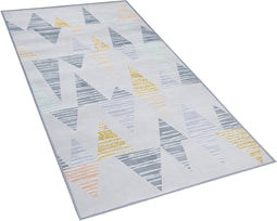 YAYLA - Laagpolig vloerkleed - Grijs - 80 x 150 cm - Polyester
