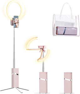 yAyusi - Draagbare Ringlamp met Statief - 10 inch - Draadloos - 4000 mAh