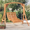 vidaXL - Schommelbed - 115x147x46 - cm - gebogen - hout - met - teakafwerking