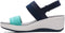 Clarks Step Cali Muir - Plateau sandalen - Elastisch bovenwerk - Navy Combi