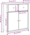 vidaXL - Dressoir - 70x30x80 - cm - bewerkt - hout - artisanaal - eikenkleur