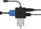 Icy Box IB-DK1104-C - USB-C Adapter - 4-in-1 HDMI DisplayPort DVI VGA - Zwart