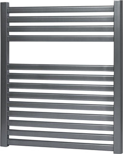 Haceka Sinai - Designradiator - Ronde en vierhoekige buizen - Satijn grijs - 690mm x 590mm