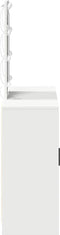 vidaXL - Kaptafel - met - LED - Verlichting - - - Wit - 102 - x - 33 - x - 135 - cm