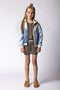 Like Flo Meisjes Jas - Zomer Jack - Met capuchon - Blauw (116)