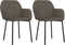 vidaXL - Eetkamerstoelen - 2 - st - fluweel - donkergrijs