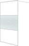 vidaXL - Inloopdouchewand - 115x195 - cm - transparant - ESG-glas - wit