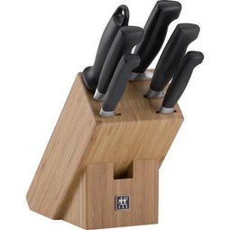 Zwilling 4 Star - Messenblok - 5 messen en aanzetstaal - Bamboe