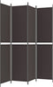 vidaXL - Kamerscherm - met - 4 - panelen - 200x220 - cm - stof - bruin