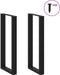 vidaXL - Salontafelpoten - 2 - st - U-vormig - 40x(100-101) - cm - staal - zwart