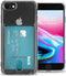 iMoshion Hoesje Geschikt voor iPhone SE (2022) / SE (2020) / 8 / 7 Hoesje Met Pasjeshouder - iMoshion Softcase Backcover met pashouder - Transparant