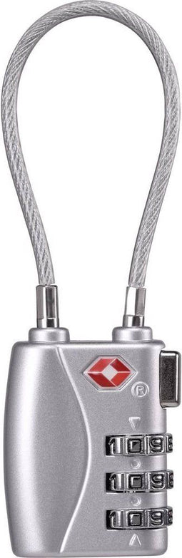 Sygonix SY-5044450 Kabelslot 33 mm TSA Zilver Cijferslot