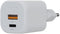 Xtorm 35W GaN² Ultra Adapter - Oplader - Dubbele poort USB-C en USB-A - Wit
