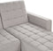 NESSET - Hoekslaapbank - Lichtgrijs - Universeel - 264 cm - Polyester