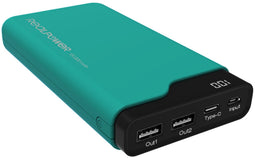 RealPower PB-15000C - Powerbank - 15000 mAh - Zwart Groen