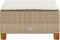 vidaXL - Tuinkruk - met - kussen - 63,5x56x32 - cm - poly - rattan - beige