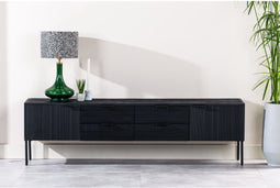 Tv-meubel Kingston 175 cm - Zwart | BY-OLAF