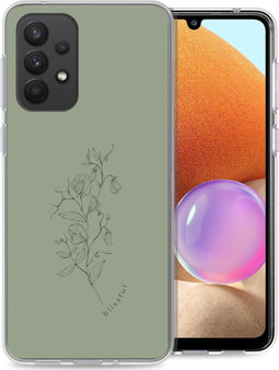 iMoshion Hoesje Geschikt voor Samsung Galaxy A33 Hoesje Siliconen - iMoshion Design hoesje - Groen / Floral Green