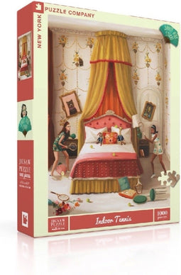 New York Puzzle Company - Janet Hill Indoor Tennis - 1000 stukjes puzzel